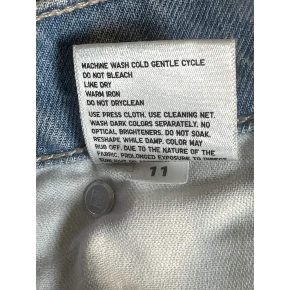 Uniqlo Drapey Denim Skort Wrap Skirt Light Blue Jean Cotton Mini Womens Large
